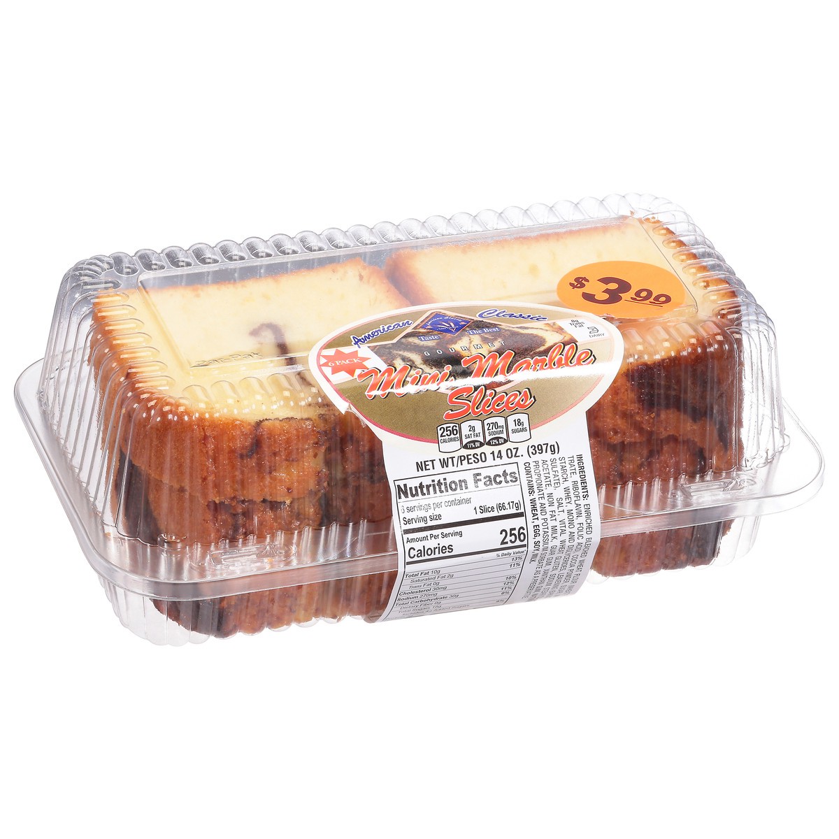 slide 2 of 9, American Classic Gourmet Mini Marble Slices Cake 6 Pack 6 ea, 6 ct