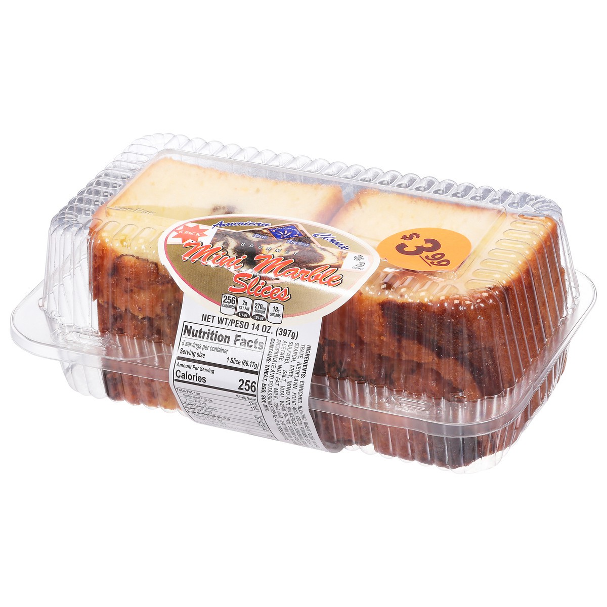 slide 3 of 9, American Classic Gourmet Mini Marble Slices Cake 6 Pack 6 ea, 6 ct