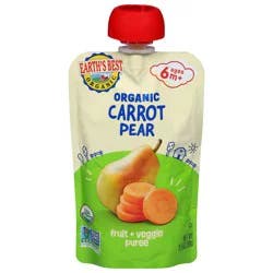 Earth's Best Organic Organic Carrot Pear Fruit + Veggie Puree 3.5 oz