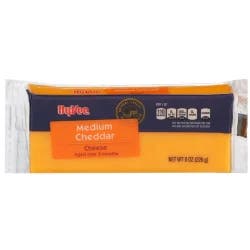 Hy-vee Medium Cheddar Cheese - 8 oz
