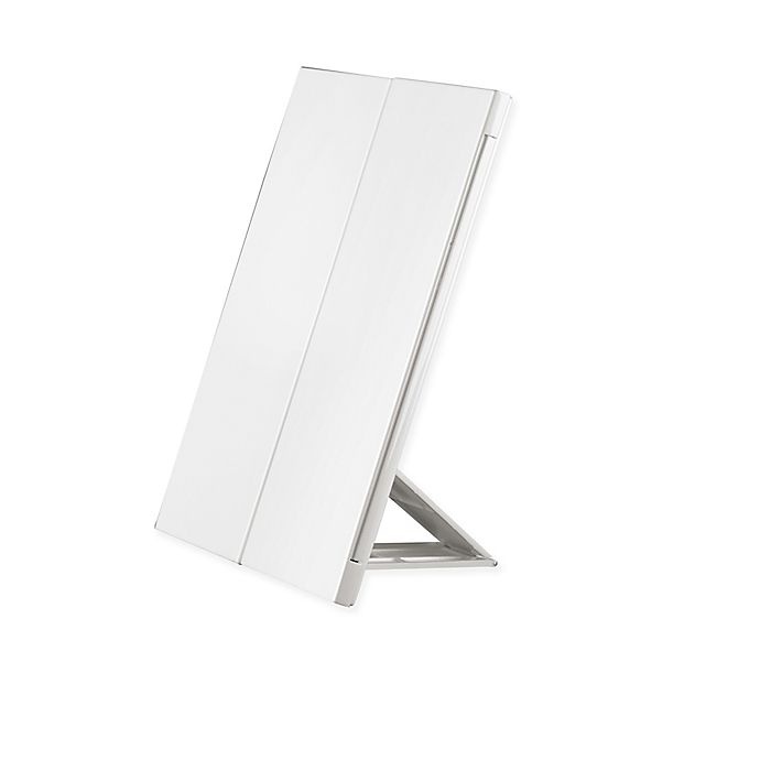 slide 1 of 5, Conair Trifold 1X Lighted Vanity Mirror - White, 1 ct