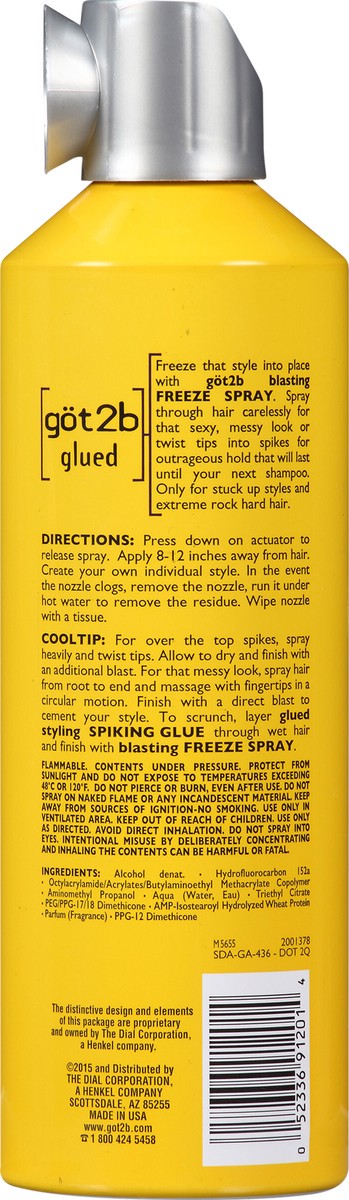 slide 3 of 7, göt2b Glued Blasting Freeze Hairspray, 12 oz, 14.4 oz