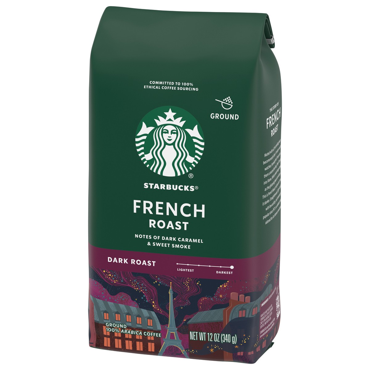 slide 8 of 8, Starbucks Ground Coffee, Dark Roast Coffee, French Roast, 100% Arabica, 1 Bag (12 Oz), 12 oz
