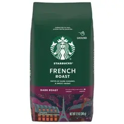 Starbucks Ground Coffee, Dark Roast Coffee, French Roast, 100% Arabica, 1 Bag - 12 oz