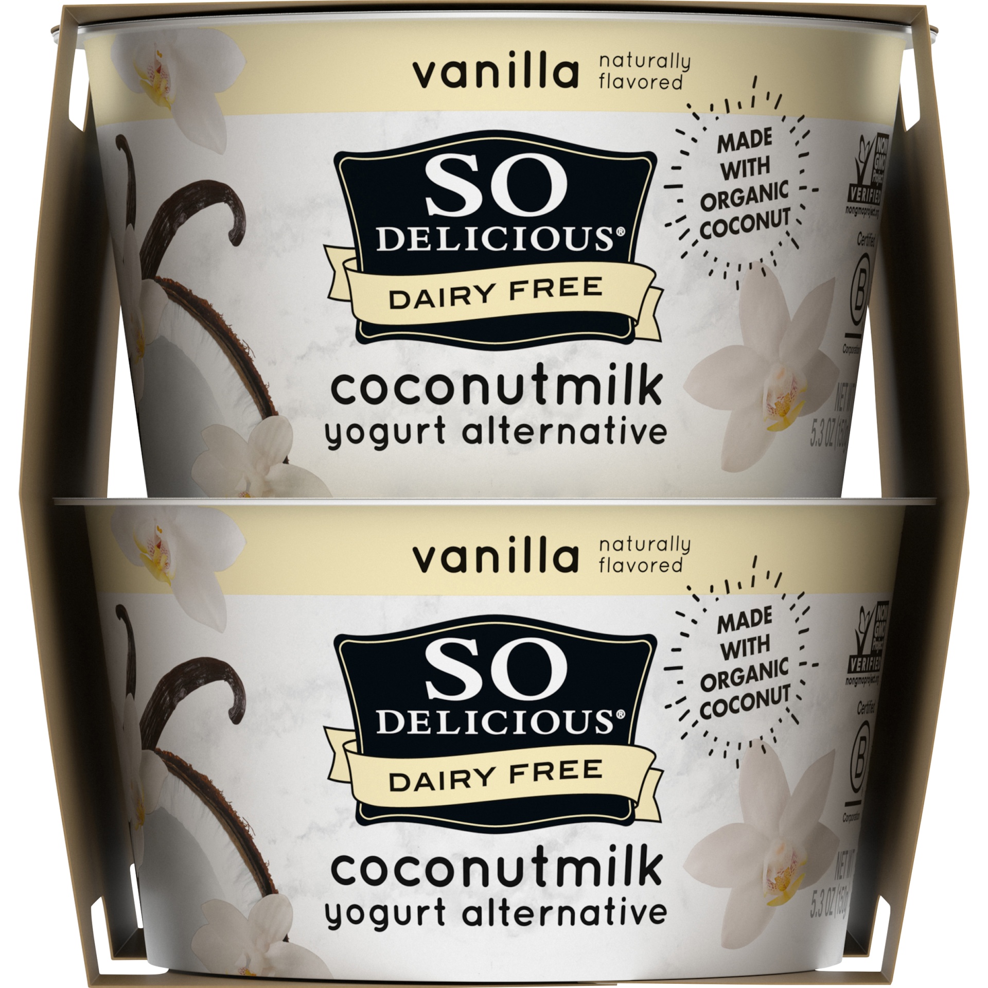 slide 5 of 9, So Delicious Dairy Free Vanilla Coconut Milk Yogurt - 4ct/5.3oz Cups, 4 ct; 5.3 oz