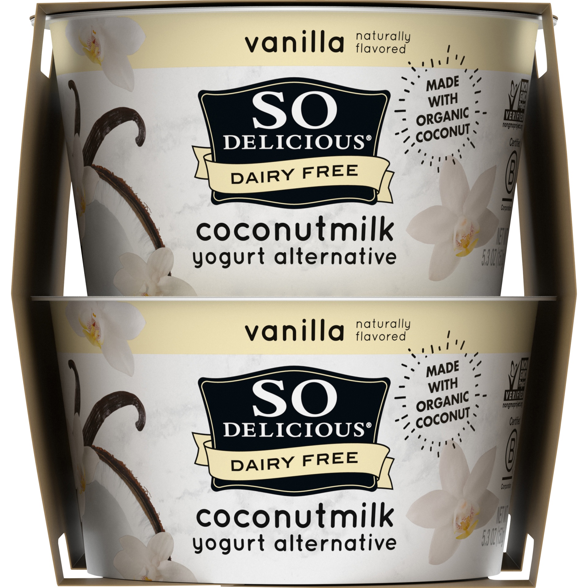 slide 6 of 9, So Delicious Dairy Free Vanilla Coconut Milk Yogurt - 4ct/5.3oz Cups, 4 ct; 5.3 oz