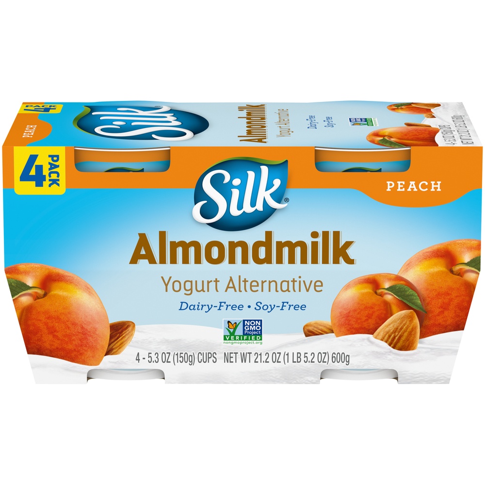 slide 5 of 9, Silk Peach Almond Milk Yogurt Alternative Cups, 5.3 oz