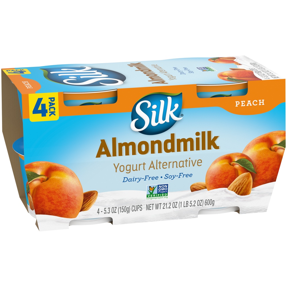 slide 6 of 9, Silk Peach Almond Milk Yogurt Alternative Cups, 5.3 oz