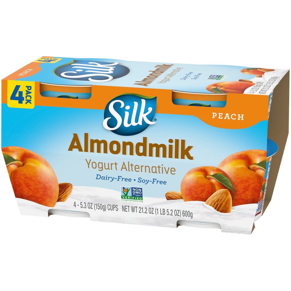 slide 2 of 9, Silk Peach Almond Milk Yogurt Alternative Cups, 5.3 oz
