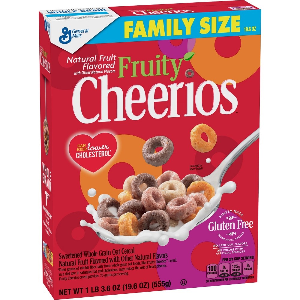 slide 3 of 3, General Mills Fruity Cheerios Breakfast Cereal, 19.6 oz