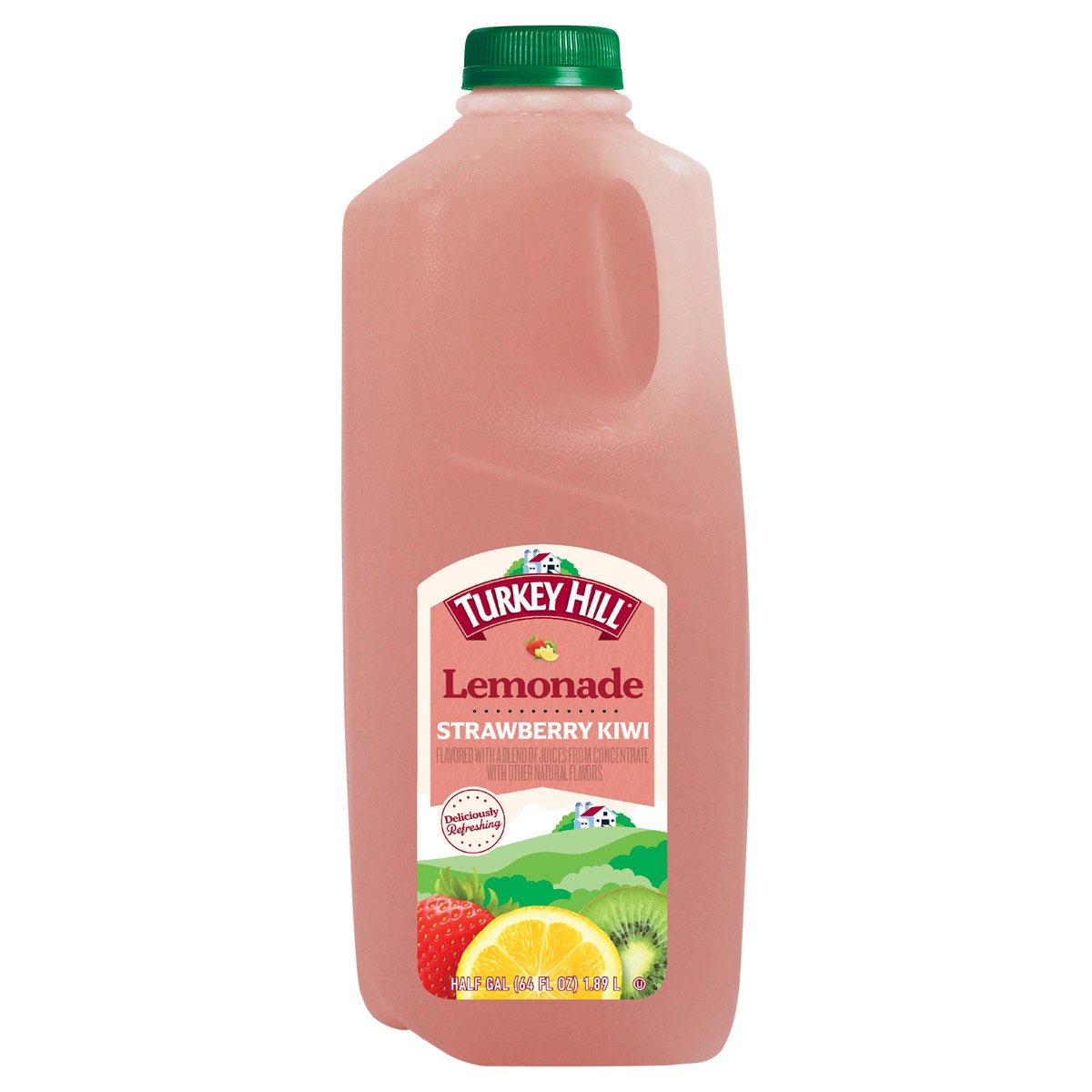 slide 1 of 6, Turkey Hill Strawberry Kiwi Lemonade 0.5 gal, 1/2 gal