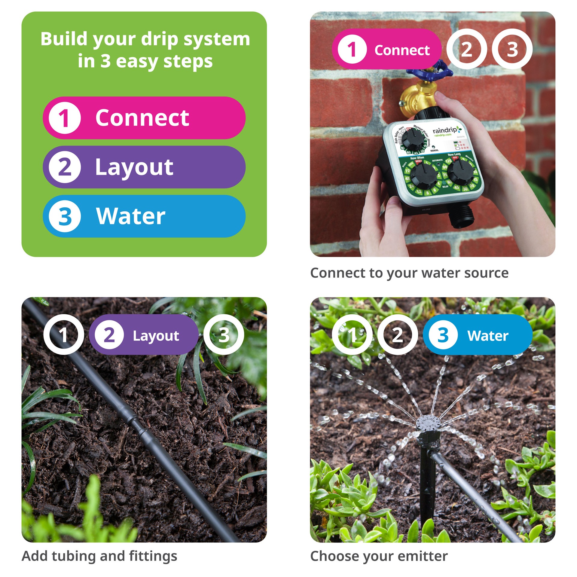 slide 4 of 5, Agrifim Nylon Pipe Thread Drip Irrigation Filter/Regulator Combination, 1 ct