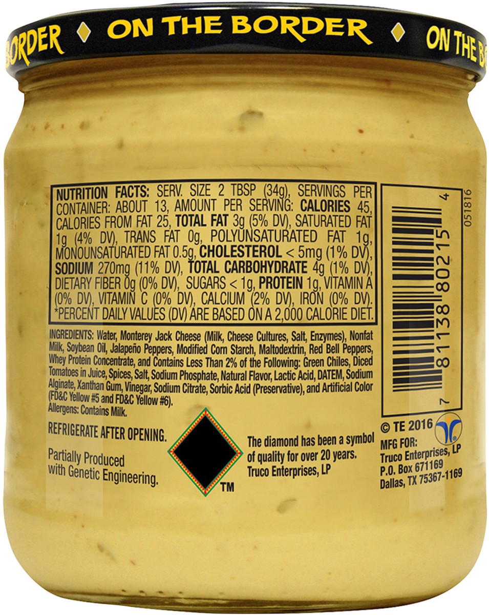slide 7 of 7, On The Border Salsa Con Queso - 15.5 oz, 15.5 oz