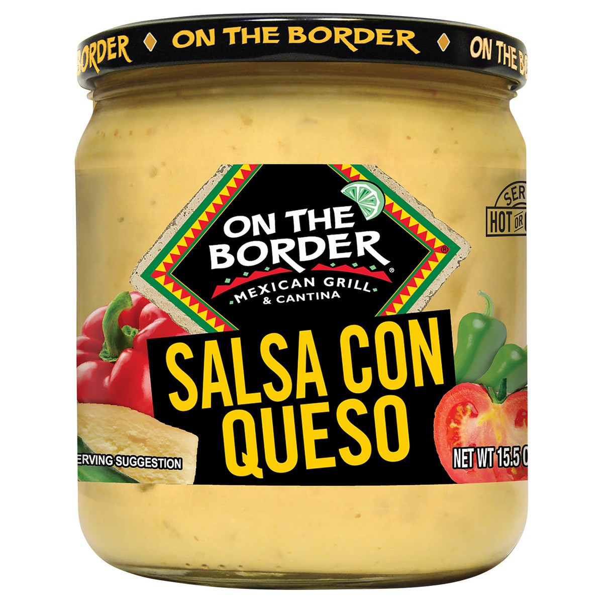 slide 3 of 7, On The Border Salsa Con Queso - 15.5 oz, 15.5 oz