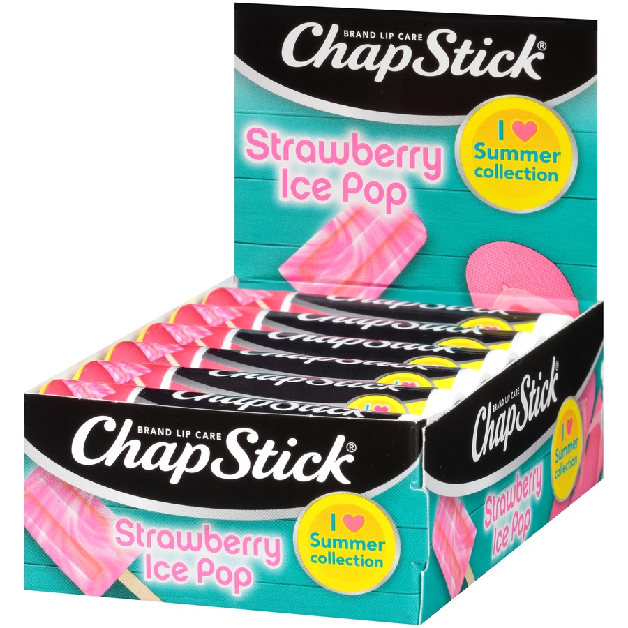 slide 3 of 7, ChapStick Strawberry Ice Pop Flavored Lip Balm Tube - 0.15 Oz, 0.15 oz