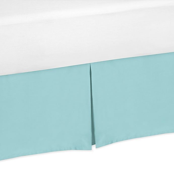 slide 1 of 1, Sweet Jojo Designs Emma Queen Bed Skirt - Turquoise, 1 ct