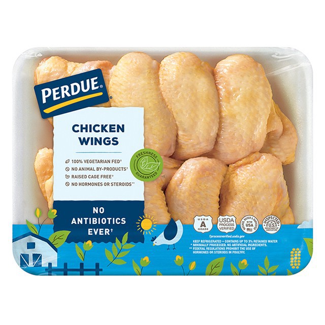 slide 1 of 1, Perdue Abf Fresh All Natural Chicken Wings, per lb