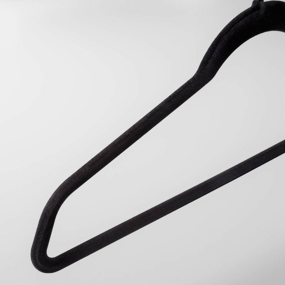 slide 4 of 5, 30pk Non Slip Velvet Hanger Black - Made By Design, 1 ct