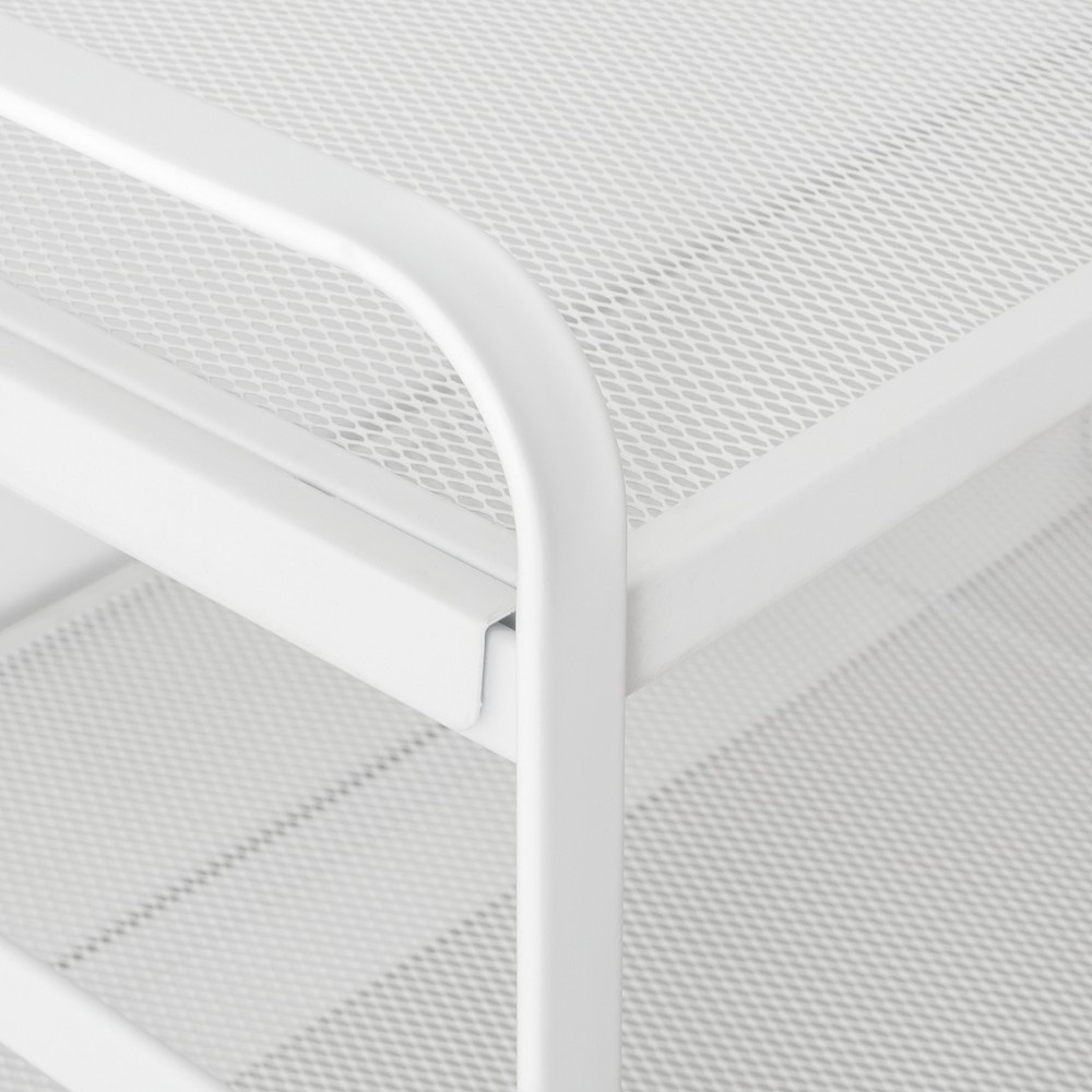slide 3 of 5, Two Tier Wire Mesh Shoe Rack White - Made By Design, 1 ct