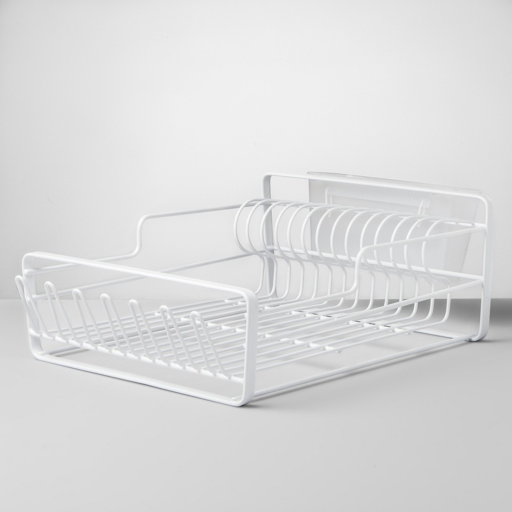 slide 3 of 3, Made by Design Wire Dish Rack - White, LG