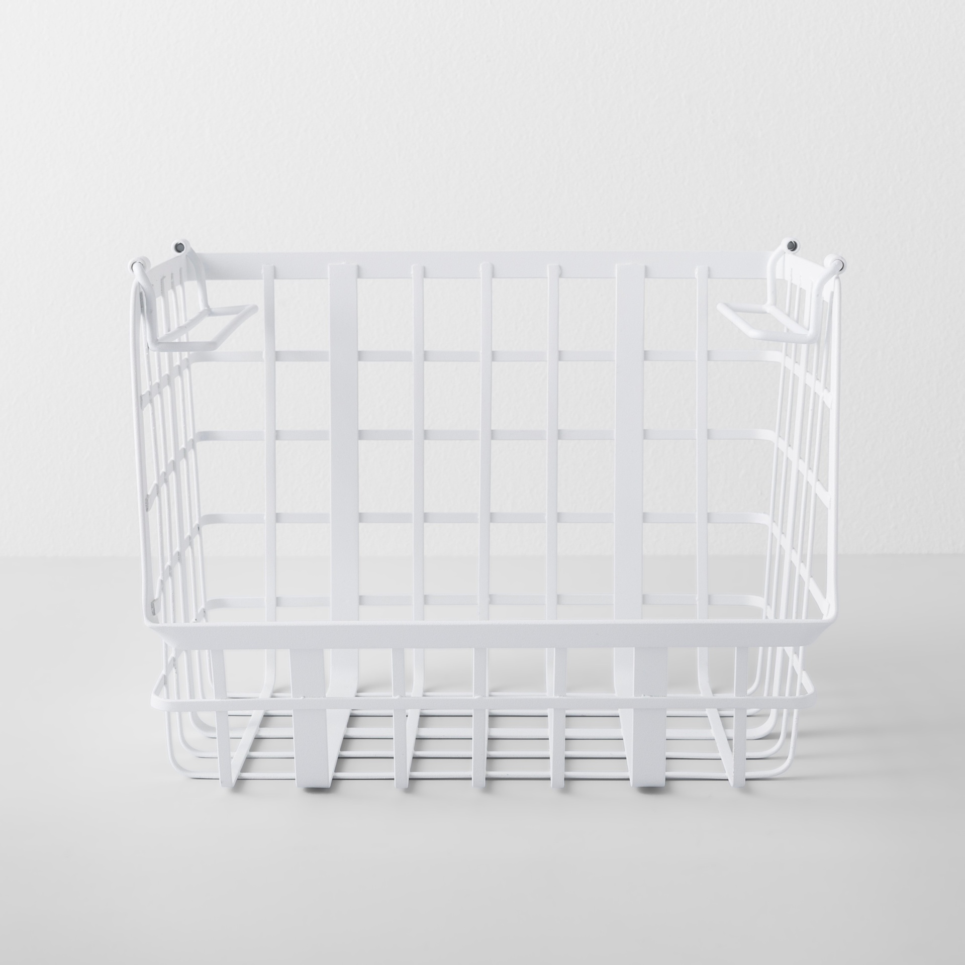 slide 1 of 5, Made by Design Open Front Stackable Basket - White, 1 ct