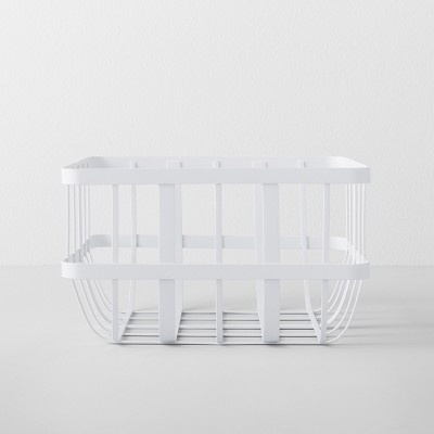 slide 1 of 4, Made by Design Kitchen Cabinet Organizer Small Basket - White, 1 ct