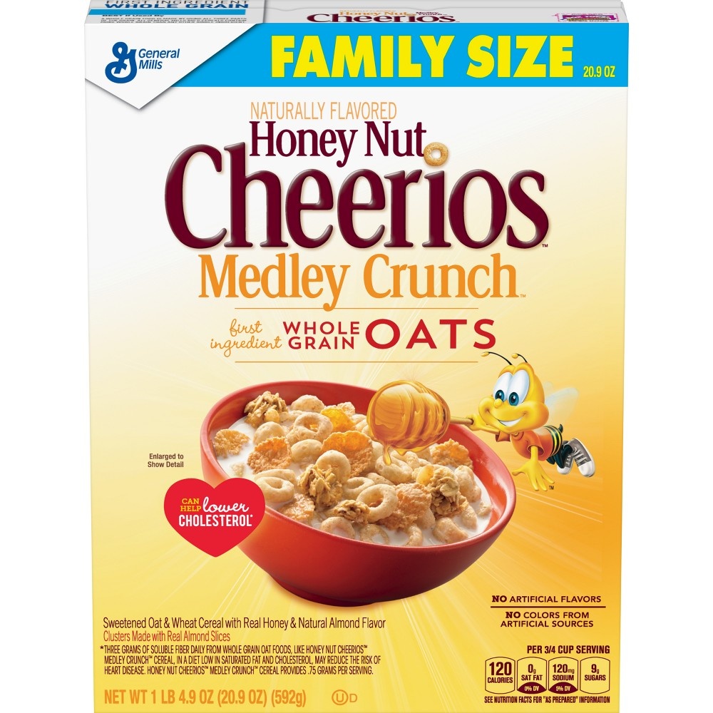 slide 2 of 3, Honey Nut Cheerios Medley Crunch Breakfast Cereal - General Mills, 20.9 oz