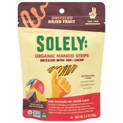 Solely Organic Dried Fruit Mango Strips - 2.8 oz