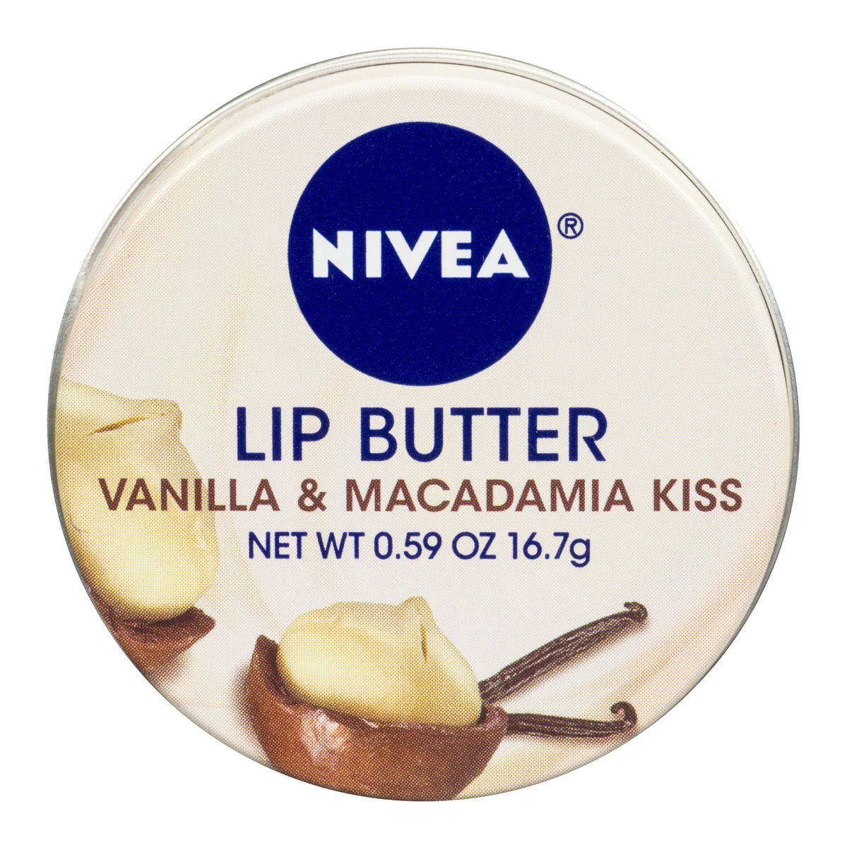 slide 1 of 1, Nivea Lip Butter, Vanilla & Macadamia Kiss, 0.59oz, 0.59 oz