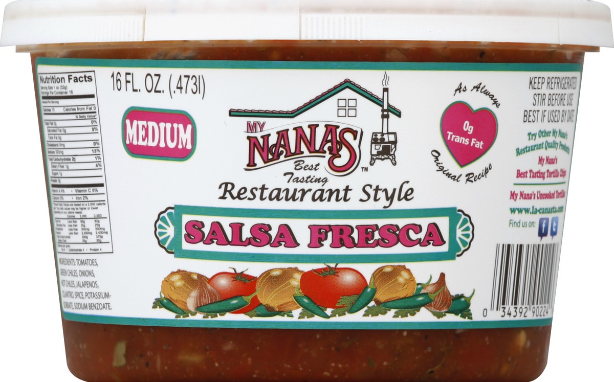 slide 3 of 3, La Canasta My Nana's Salsa Fresca, 16 oz