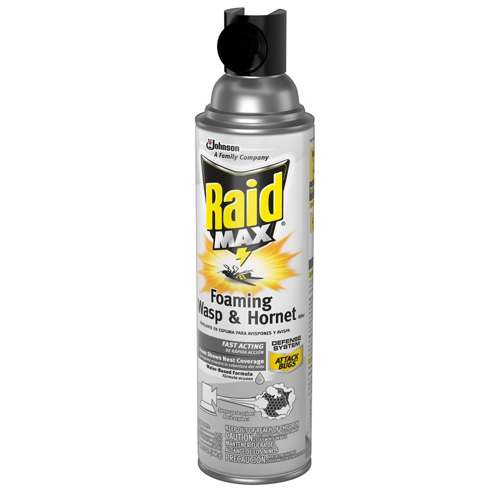 slide 2 of 4, Raid Max Foaming Wasp & Hornet Insecticide, 13 fl oz