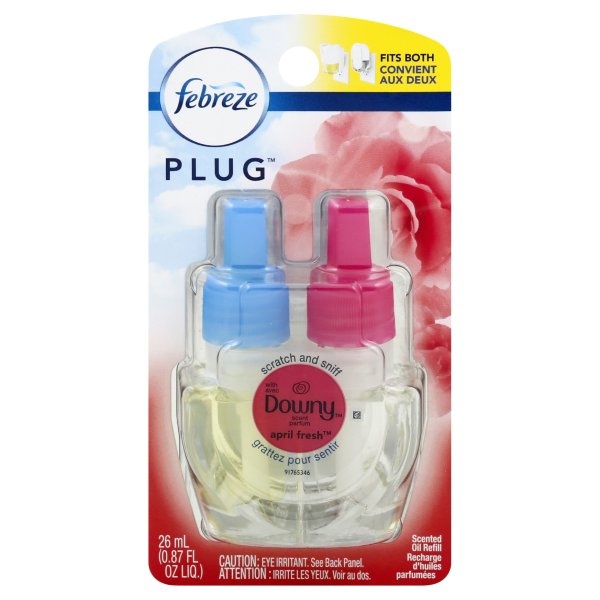 slide 1 of 2, Febreze Plug April Fresh Scented Oil Refill, 0.87 fl oz