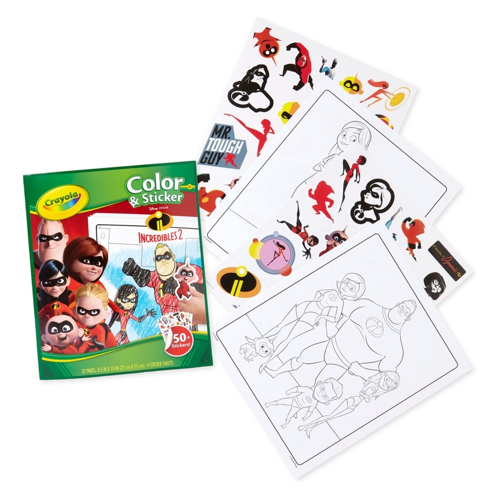 slide 4 of 9, Crayola Incredibles 2 Color & Sticker Activity -, 1 ct