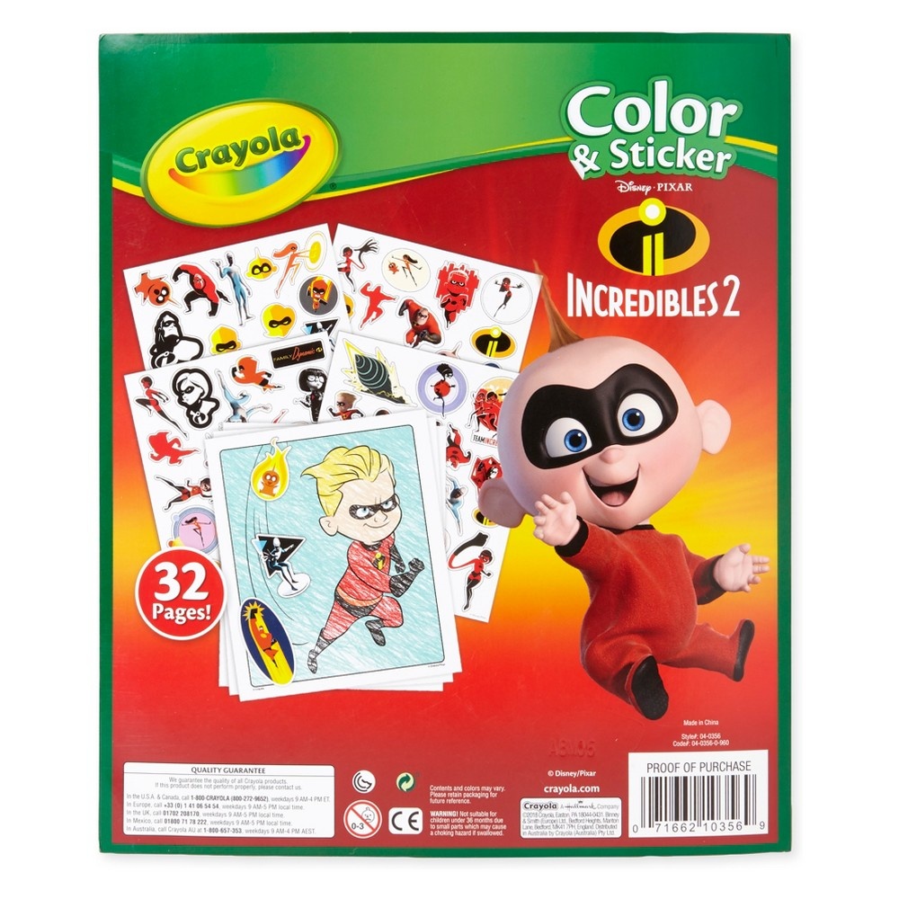 slide 6 of 9, Crayola Incredibles 2 Color & Sticker Activity -, 1 ct