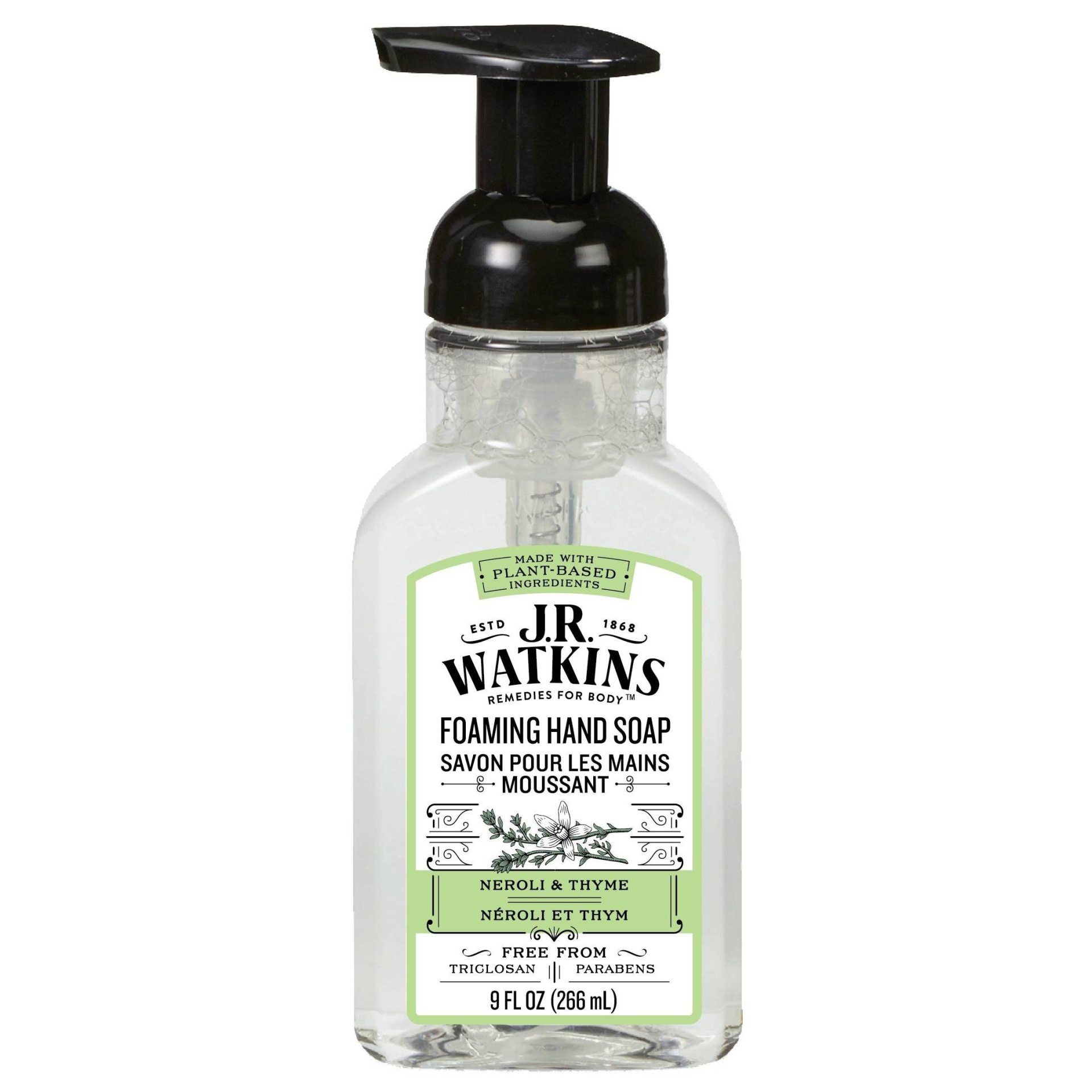 slide 1 of 1, J.R. Watkins Neroli & Thyme Foam Hand Soap, 9 fl oz