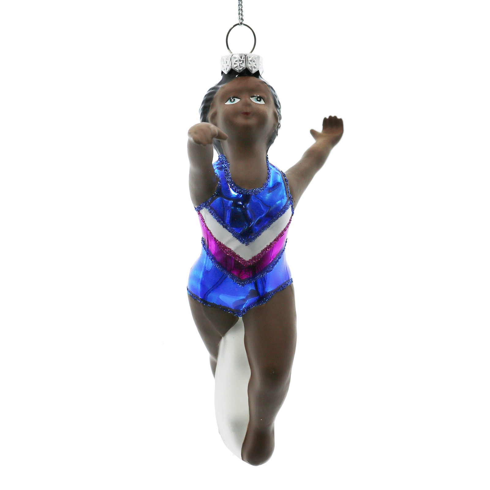 slide 2 of 4, 5.25" Glass Gymnast Ornament By Ashland, 2.125 in x 1.125 in x 5.25 in