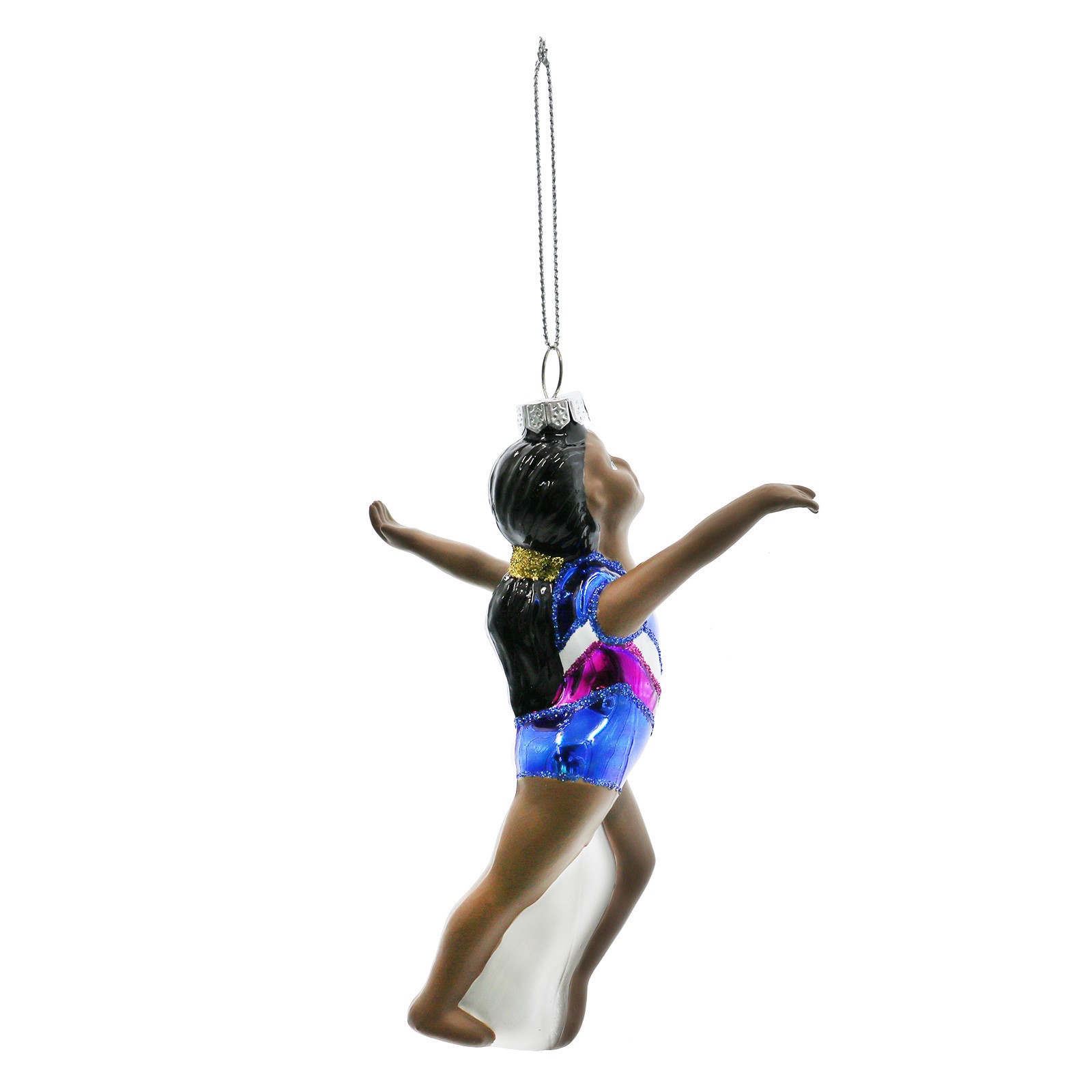 slide 3 of 4, 5.25" Glass Gymnast Ornament By Ashland, 2.125 in x 1.125 in x 5.25 in