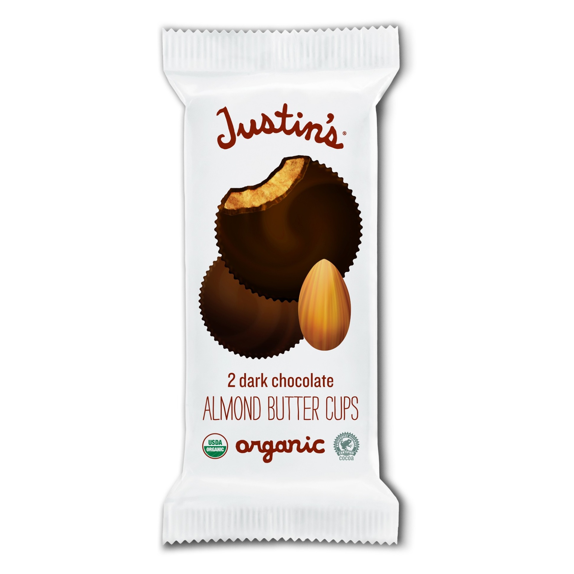 slide 1 of 1, Justin's Almond Butter Cups, 2 ct; 1.4 oz