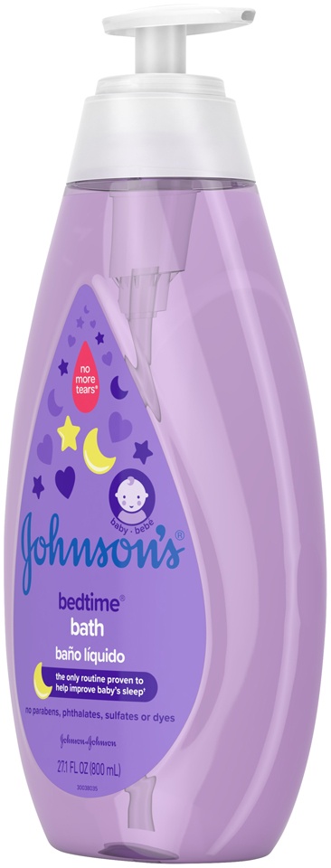 slide 6 of 6, Johnson's Bedtime Baby Bath with Soothing NaturalCalm Aromas, Hypoallergenic & Tear-Free Liquid Baby Bath Formula, No Parabens, Sulfates, Dyes, or Phthalates, 27.1 fl. oz, 27.1 fl oz