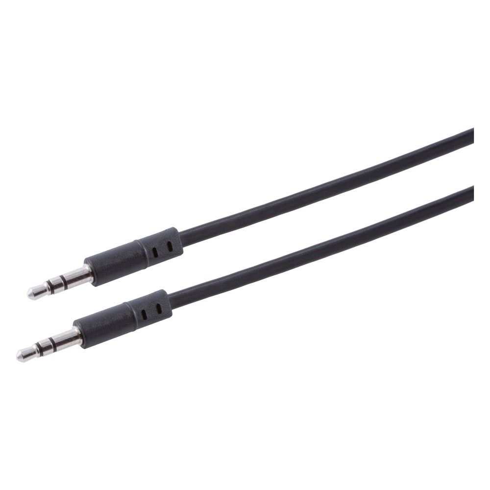 slide 3 of 5, Phillips Flat 3.5mm Audio Cable - Black, 6 ft