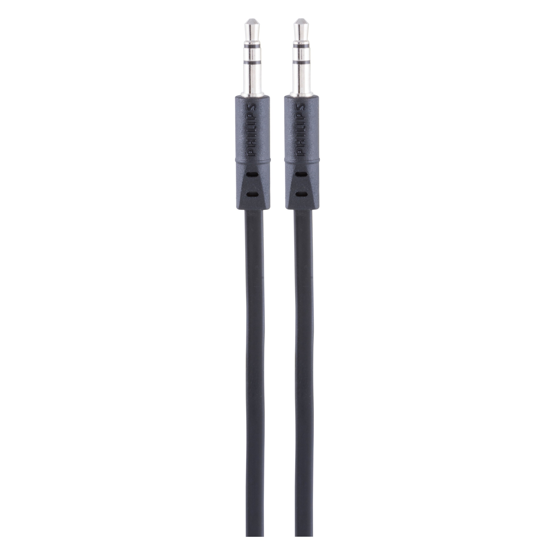 slide 1 of 5, Phillips Flat 3.5mm Audio Cable - Black, 6 ft