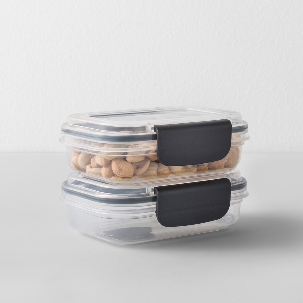 slide 4 of 4, Made by Design Rectangular Plastic 1 Cup Food Storage Container , 2 ct