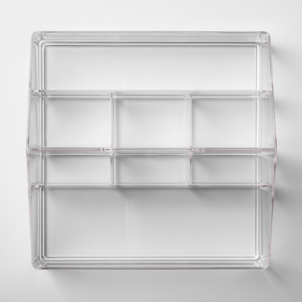 slide 4 of 4, Made by Design Bathroom Clear Plastic 8-Slot Mixed Cosmetic Organizer, 1 ct