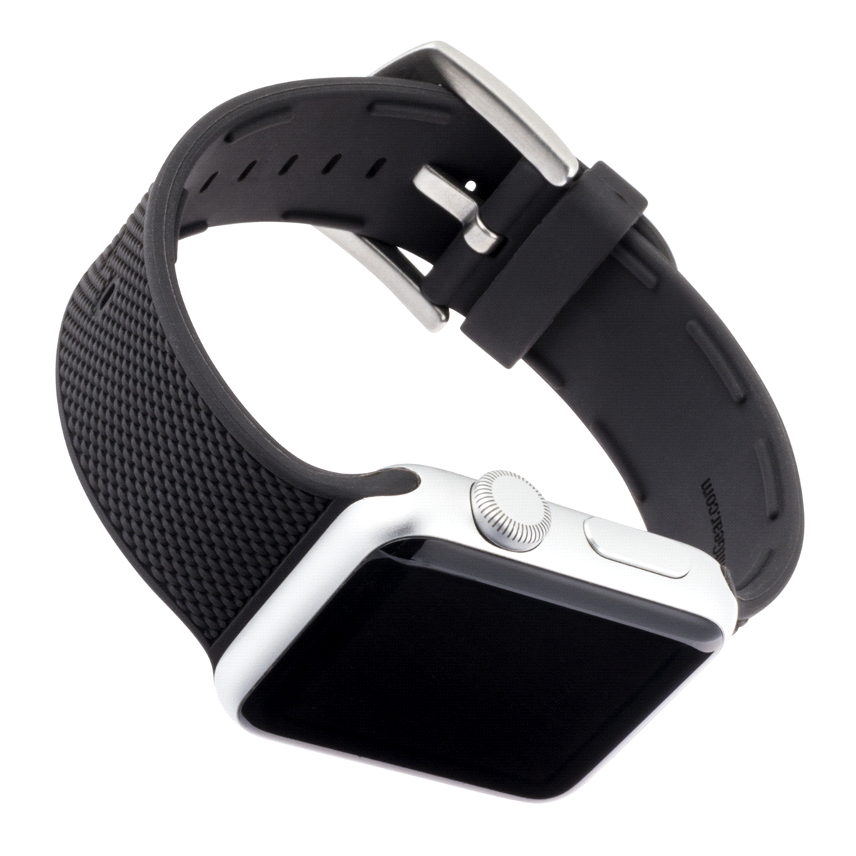 slide 4 of 4, WITHit Black Silicone Apple Watch Band, 38 mm