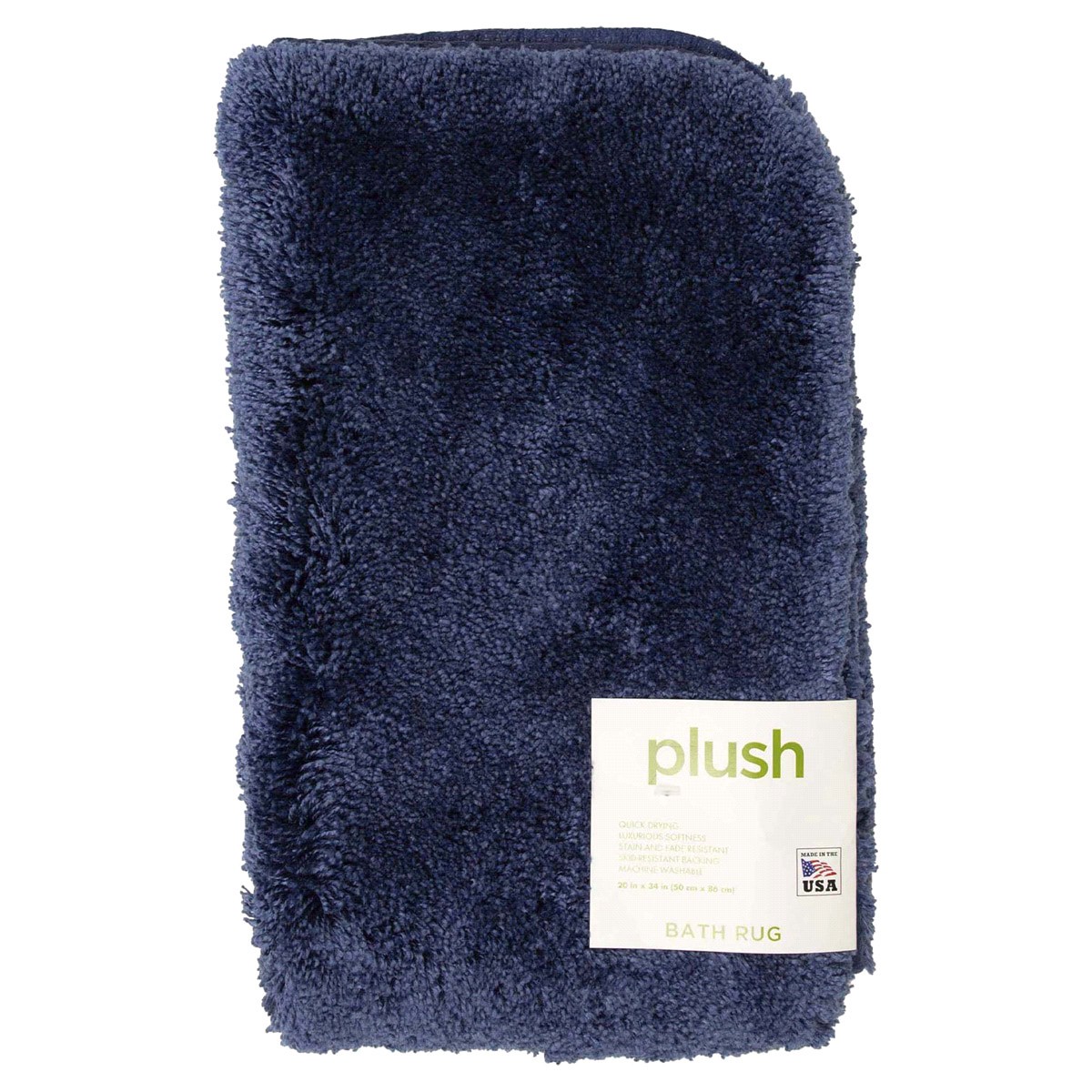slide 2 of 2, Mohawk Plush Bath Rug, Denim, 20 in x 34 in