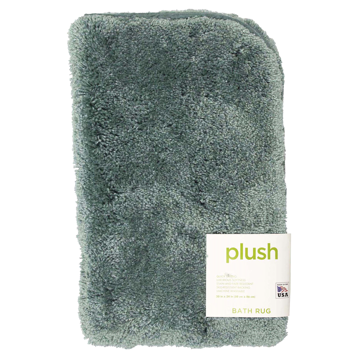 Mohawk Plush Bath Rug, 20 x 34, Seafoam