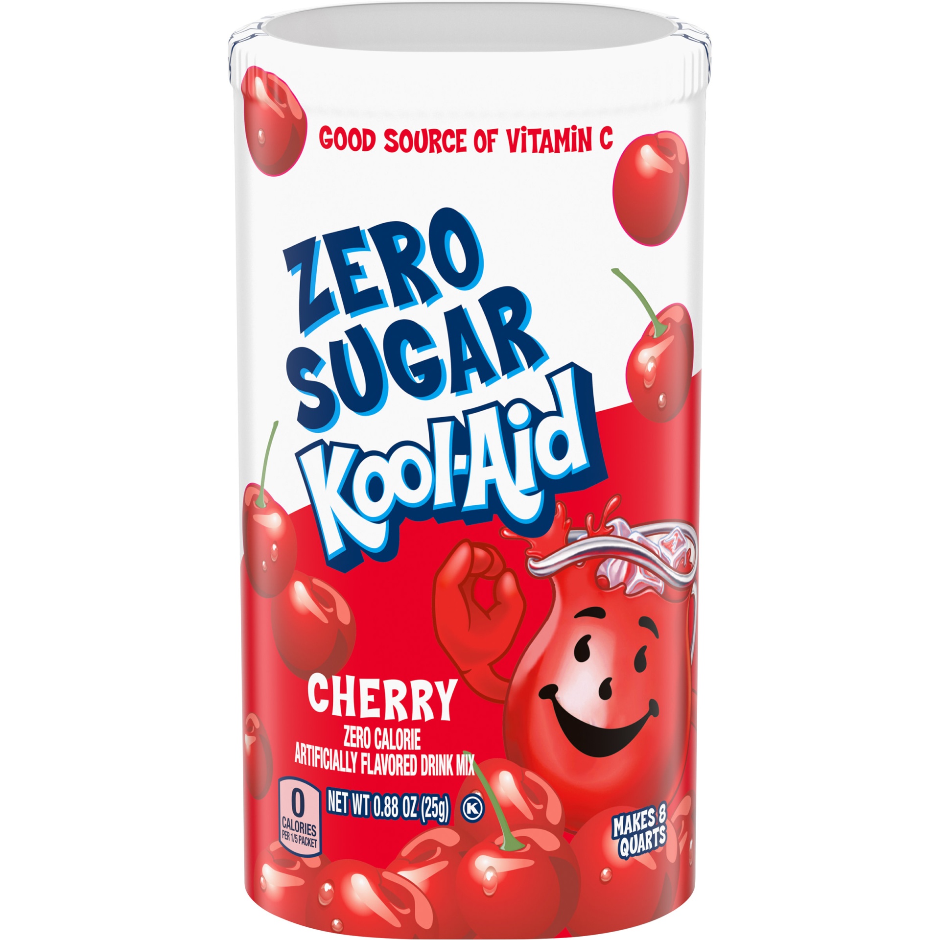 slide 1 of 6, Kool-Aid Cherry Zero Sugar Artificially Flavored Powdered Soft Drink Mix Pitcher Packets, 0.88 oz