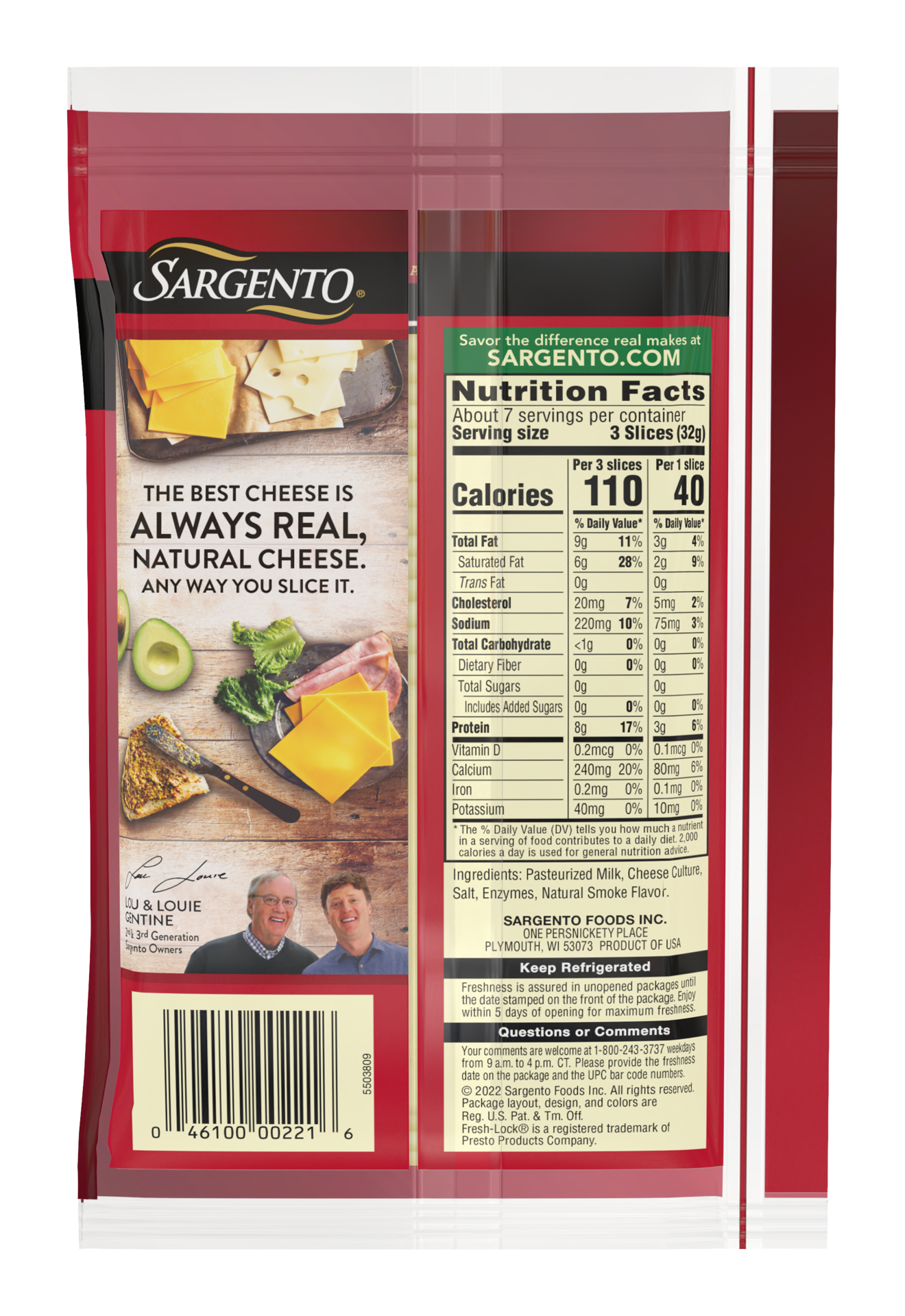 slide 5 of 5, Sargento Provolone Natural Cheese with Natural Smoke Flavor Ultra Thin Slices, 7.6 oz., 20 slices, 7.6 oz