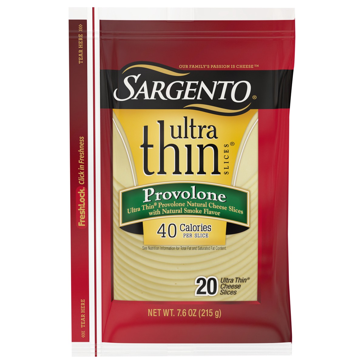 slide 1 of 5, Sargento Provolone Natural Cheese with Natural Smoke Flavor Ultra Thin Slices, 7.6 oz., 20 slices, 7.6 oz