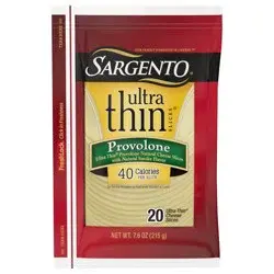 Sargento Provolone Natural Cheese with Natural Smoke Flavor Ultra Thin Slices, 20 slices